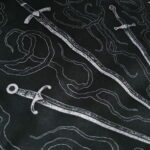 apaszka ostre przedmioty z bliska