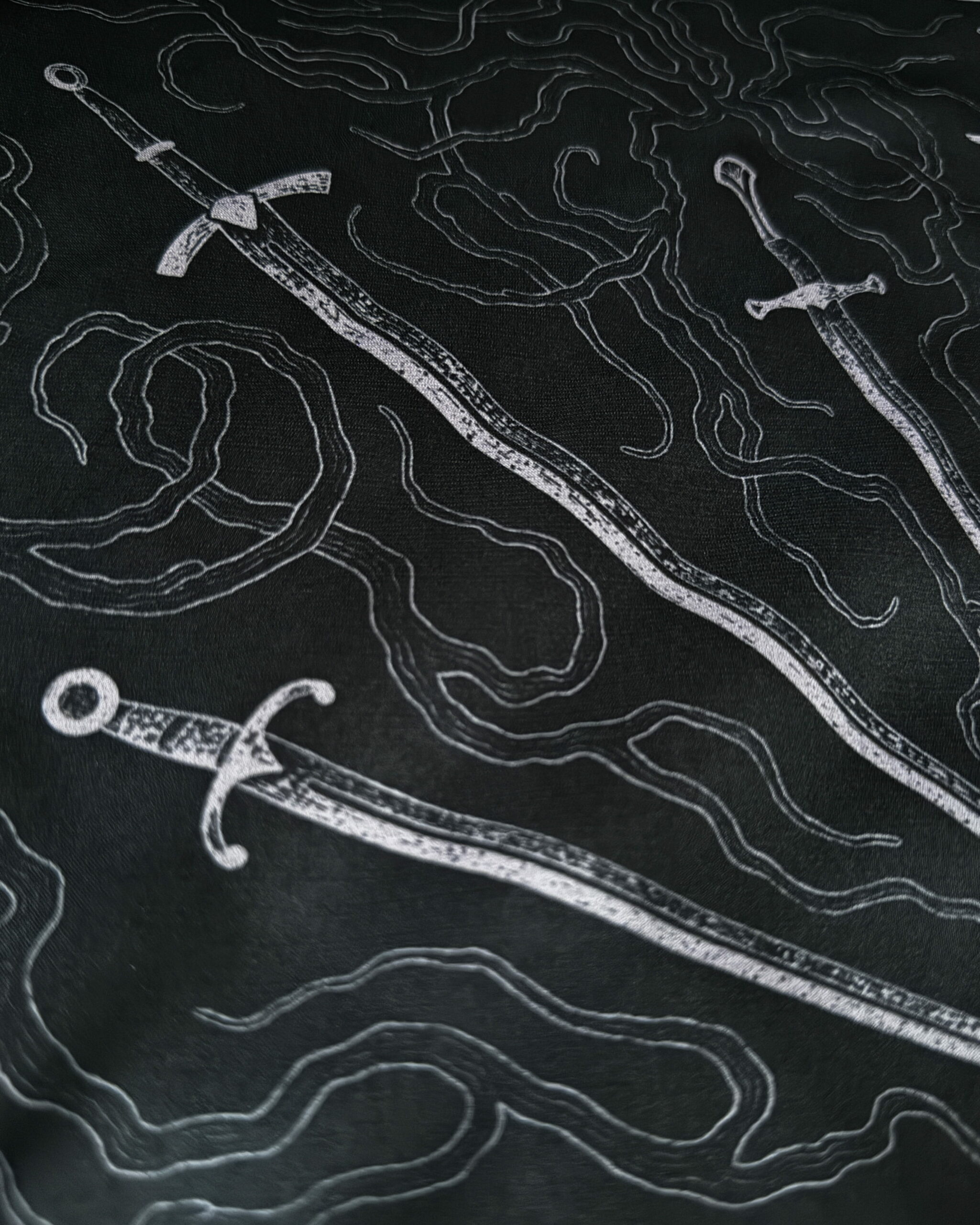 apaszka ostre przedmioty z bliska